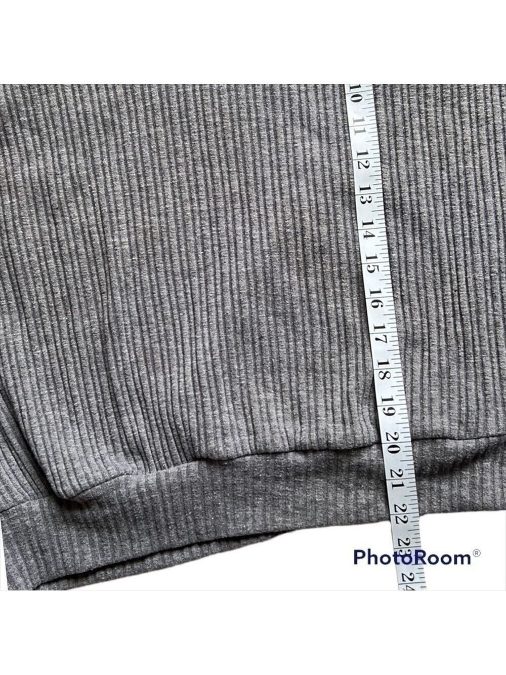 O’NEILL Grey Ribbed V Neck Sweater Size Large - Picture 7 of 7